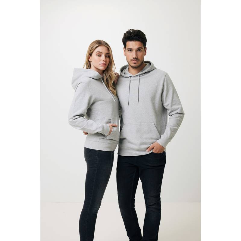Nebarvená mikina s kapucí Iqoniq Torres z recykl. bavlny, šedá, L Nebarvená mikina s kapucí Iqoniq Torres z recykl. bavlny, šedá, L