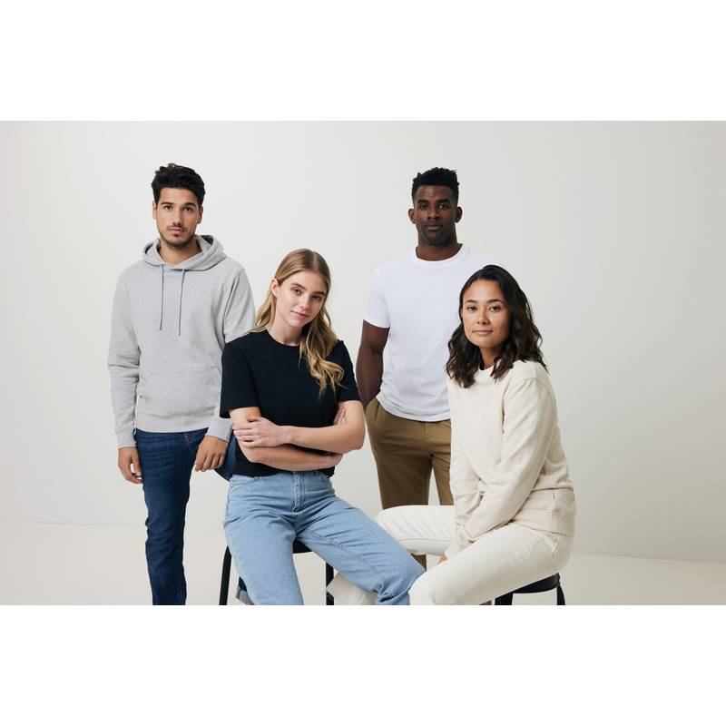 Nebarvená mikina s kapucí Iqoniq Torres z recykl. bavlny, šedá, L Nebarvená mikina s kapucí Iqoniq Torres z recykl. bavlny, šedá, L