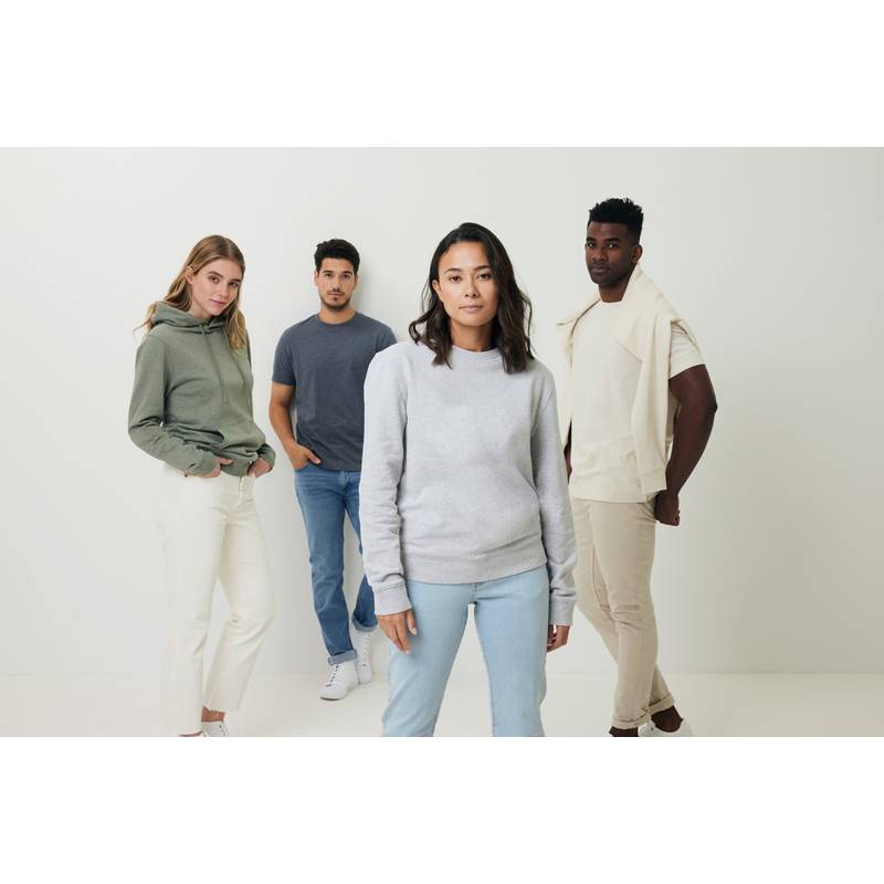 Nebarvená mikina s kapucí Iqoniq Torres z recykl. bavlny, šedá, L Nebarvená mikina s kapucí Iqoniq Torres z recykl. bavlny, šedá, L