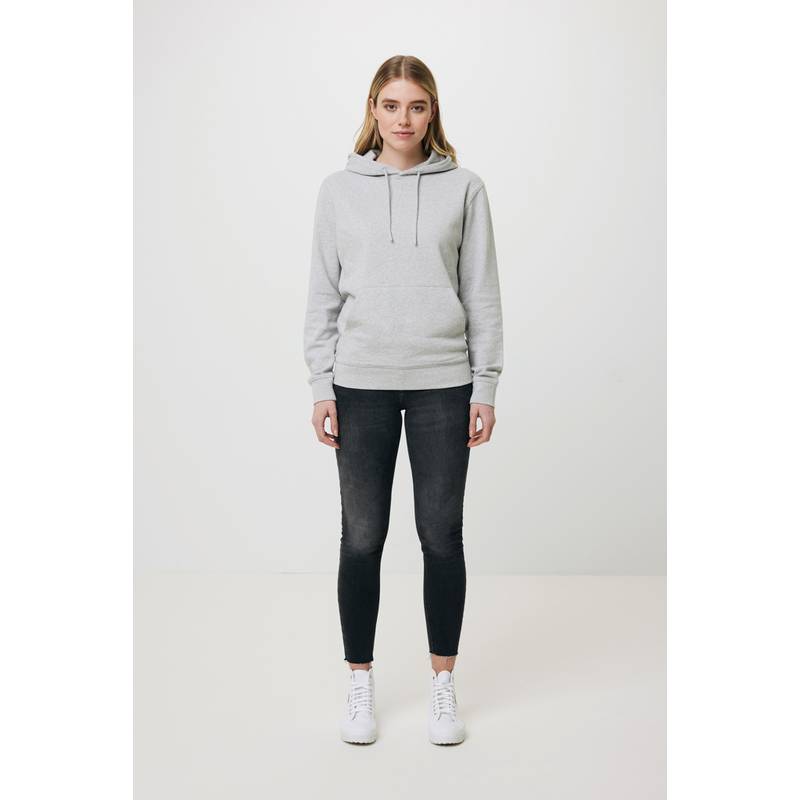 Nebarvená mikina s kapucí Iqoniq Torres z recykl. bavlny, šedá, L Nebarvená mikina s kapucí Iqoniq Torres z recykl. bavlny, šedá, L