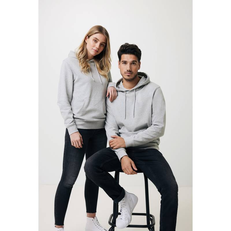 Nebarvená mikina s kapucí Iqoniq Torres z recykl. bavlny, šedá, L Nebarvená mikina s kapucí Iqoniq Torres z recykl. bavlny, šedá, L