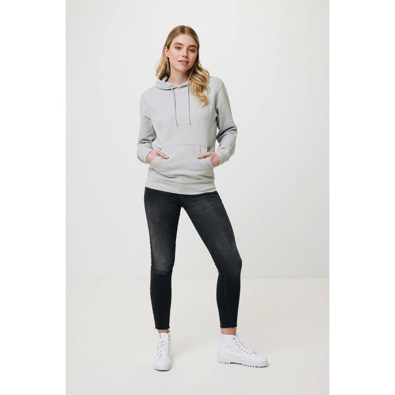 Nebarvená mikina s kapucí Iqoniq Torres z recykl. bavlny, šedá, L Nebarvená mikina s kapucí Iqoniq Torres z recykl. bavlny, šedá, L