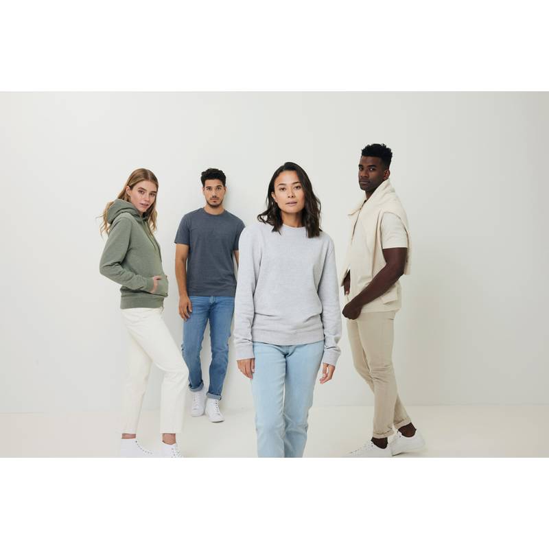 Nebarvená mikina s kapucí Iqoniq Torres z recykl. bavlny, šedá, L Nebarvená mikina s kapucí Iqoniq Torres z recykl. bavlny, šedá, L