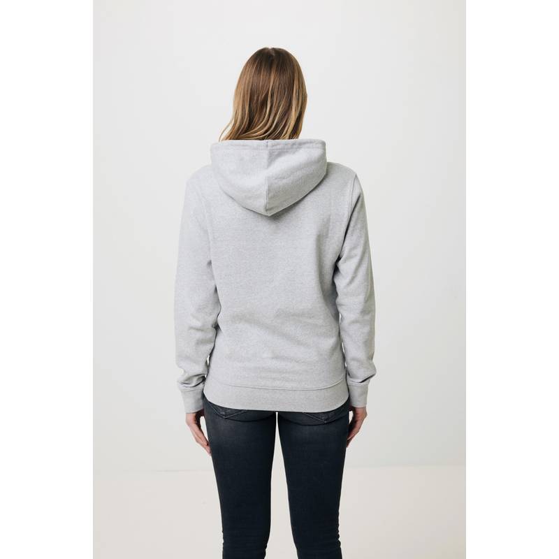 Nebarvená mikina s kapucí Iqoniq Torres z recykl. bavlny, šedá, L Nebarvená mikina s kapucí Iqoniq Torres z recykl. bavlny, šedá, L