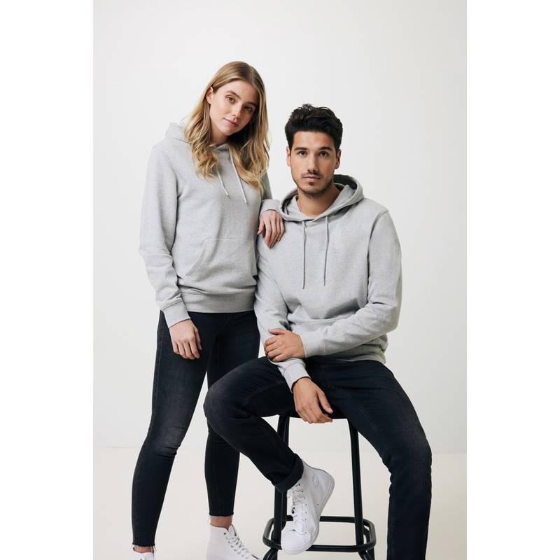 Nebarvená mikina s kapucí Iqoniq Torres z recykl. bavlny, šedá, L Nebarvená mikina s kapucí Iqoniq Torres z recykl. bavlny, šedá, L