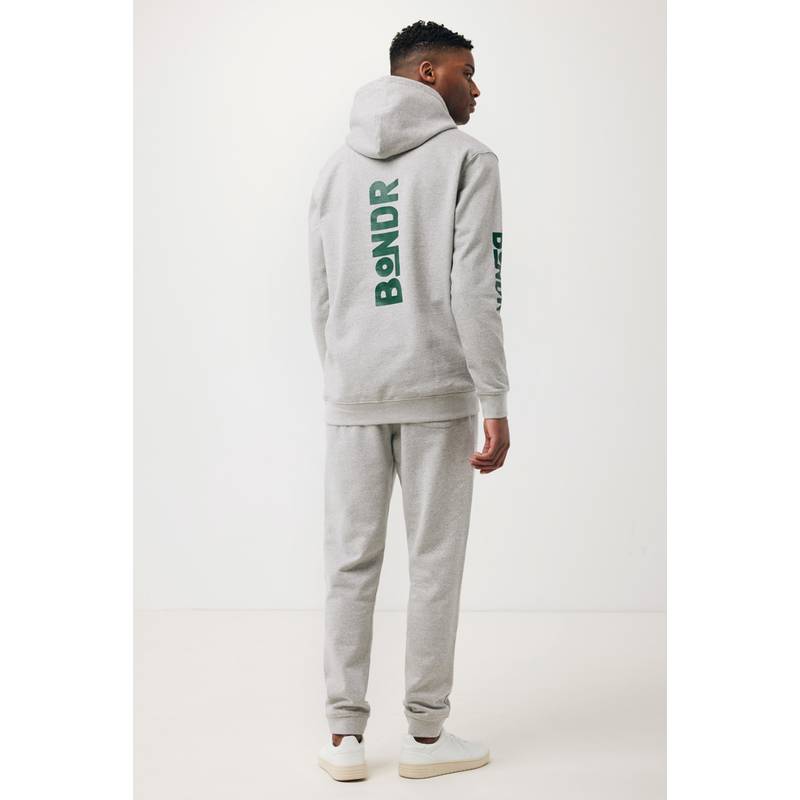 Nebarvená mikina s kapucí Iqoniq Torres z recykl. bavlny, šedá, L Nebarvená mikina s kapucí Iqoniq Torres z recykl. bavlny, šedá, L