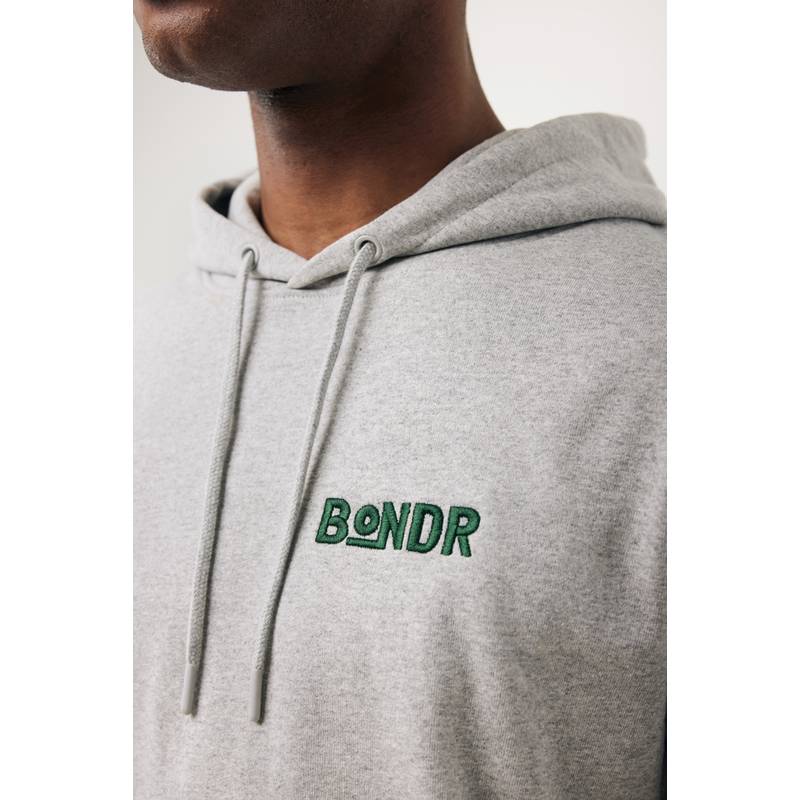 Nebarvená mikina s kapucí Iqoniq Torres z recykl. bavlny, šedá, L Nebarvená mikina s kapucí Iqoniq Torres z recykl. bavlny, šedá, L