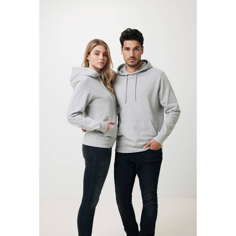 Nebarvená mikina s kapucí Iqoniq Torres z recykl. bavlny, šedá, L Nebarvená mikina s kapucí Iqoniq Torres z recykl. bavlny, šedá, L