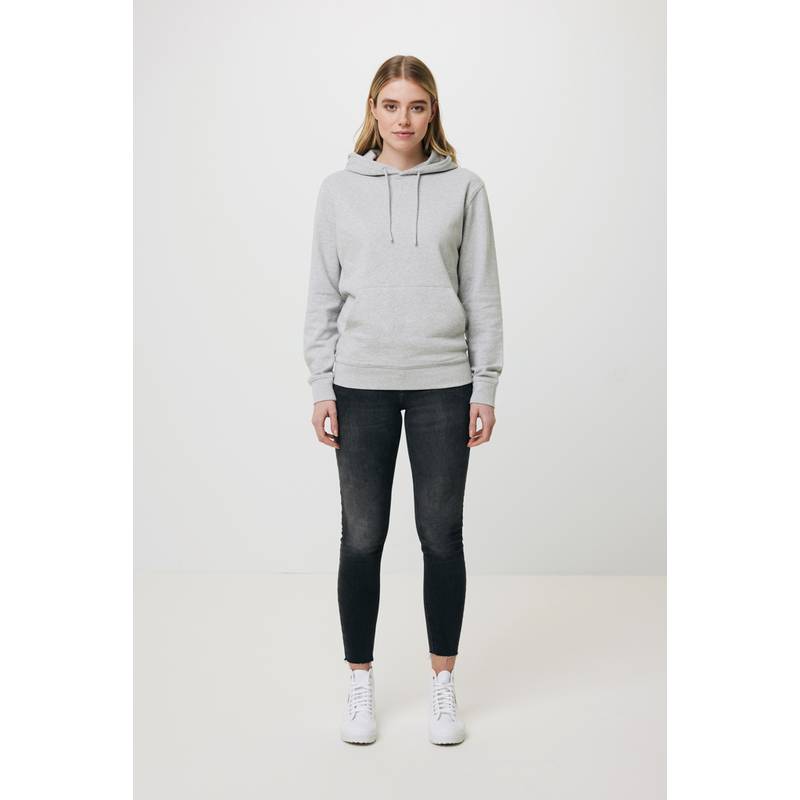 Nebarvená mikina s kapucí Iqoniq Torres z recykl. bavlny, šedá, L Nebarvená mikina s kapucí Iqoniq Torres z recykl. bavlny, šedá, L