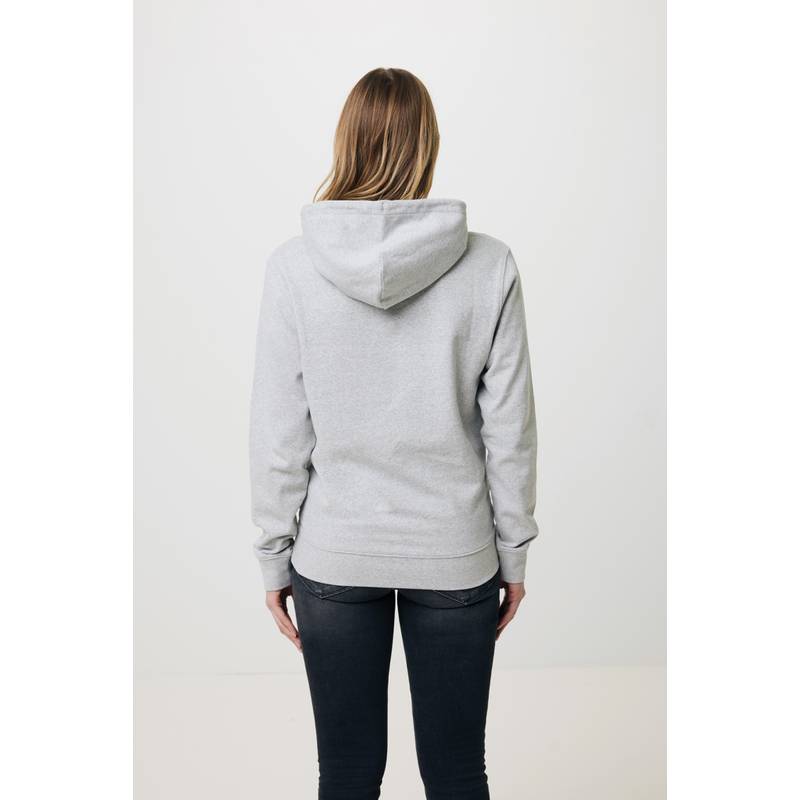 Nebarvená mikina s kapucí Iqoniq Torres z recykl. bavlny, šedá, L Nebarvená mikina s kapucí Iqoniq Torres z recykl. bavlny, šedá, L