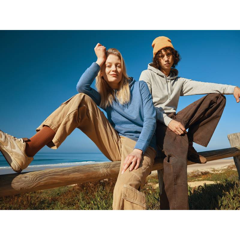 Nebarvená mikina s kapucí Iqoniq Torres z recykl. bavlny, šedá, L Nebarvená mikina s kapucí Iqoniq Torres z recykl. bavlny, šedá, L