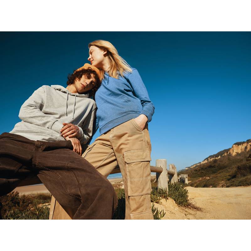 Nebarvená mikina s kapucí Iqoniq Torres z recykl. bavlny, šedá, L Nebarvená mikina s kapucí Iqoniq Torres z recykl. bavlny, šedá, L