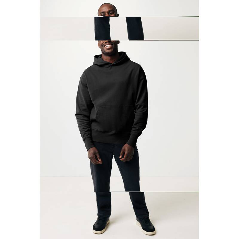 Mikina s kapucí Iqoniq Yoho relaxed fit z recykl. bavlny, černá, L Mikina s kapucí Iqoniq Yoho relaxed fit z recykl. bavlny, černá, L