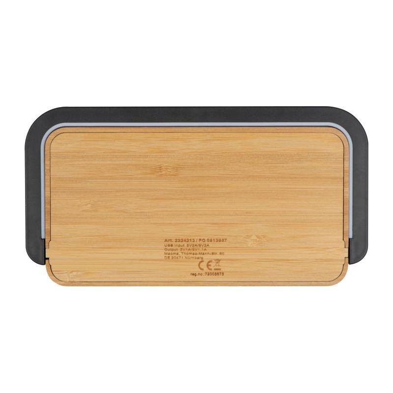 Bambusová indukční nabíječka, hnědá béžová Bambusová indukční nabíječka, hnědá béžová