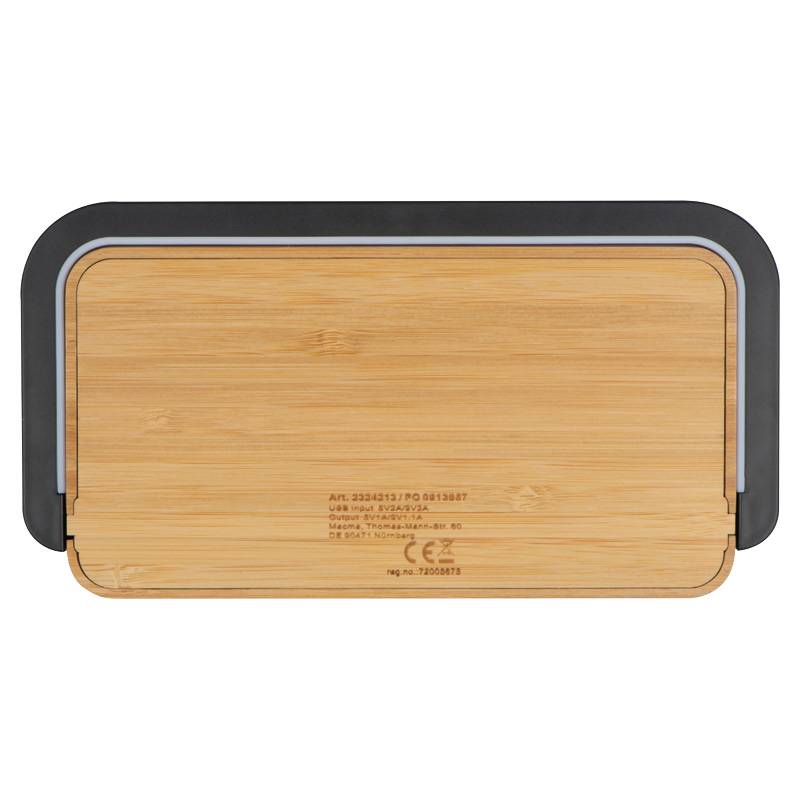 Bambusová indukční nabíječka, hnědá béžová Bambusová indukční nabíječka, hnědá béžová