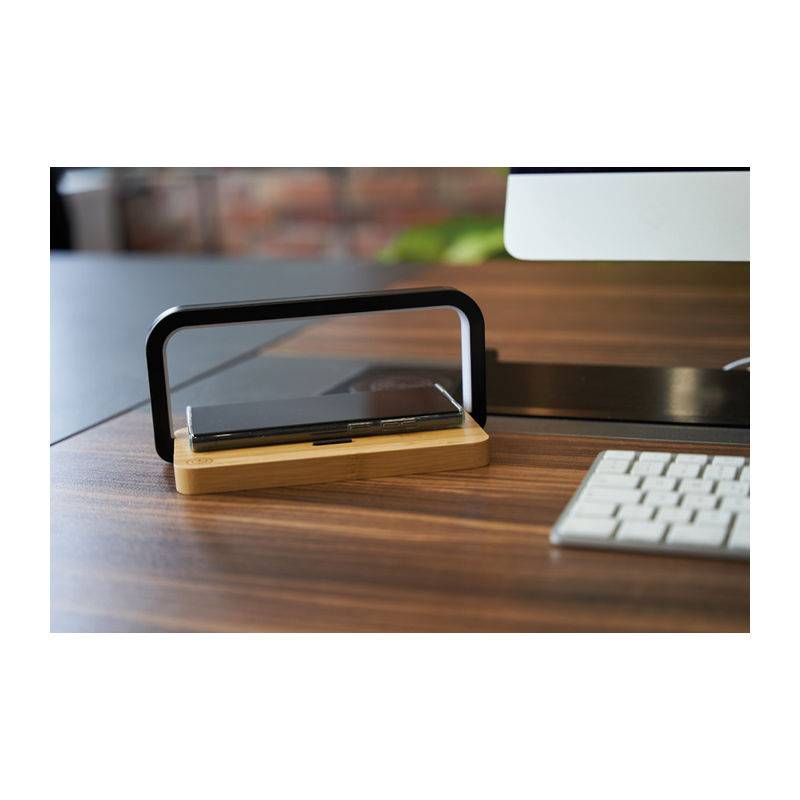 Bambusová indukční nabíječka, hnědá béžová Bambusová indukční nabíječka, hnědá béžová