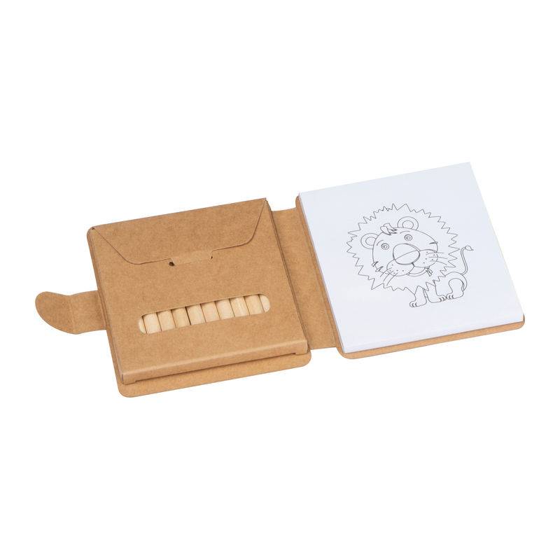 Omaľovánka s 12 farebnými ceruzkami, hnedá béžová Omaľovánka s 12 farebnými ceruzkami, hnedá béžová