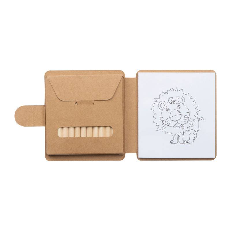 Omaľovánka s 12 farebnými ceruzkami, hnedá béžová Omaľovánka s 12 farebnými ceruzkami, hnedá béžová