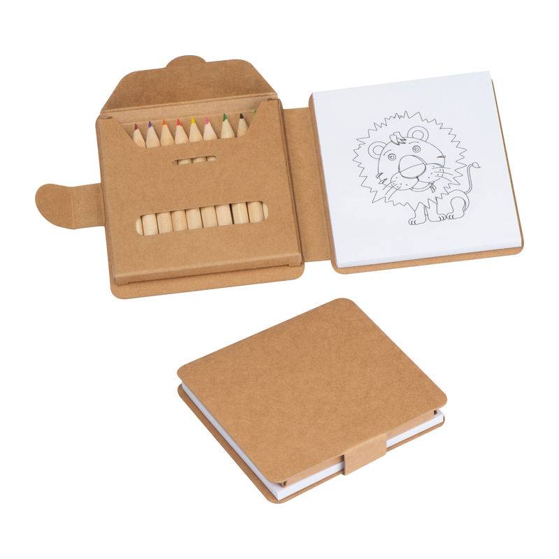 Omaľovánka s 12 farebnými ceruzkami, hnedá béžová Omaľovánka s 12 farebnými ceruzkami, hnedá béžová