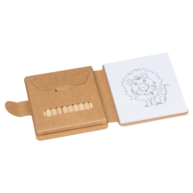 Omaľovánka s 12 farebnými ceruzkami, hnedá béžová Omaľovánka s 12 farebnými ceruzkami, hnedá béžová