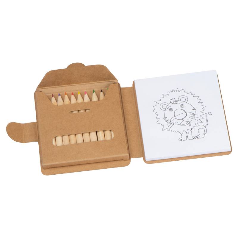 Omaľovánka s 12 farebnými ceruzkami, hnedá béžová Omaľovánka s 12 farebnými ceruzkami, hnedá béžová