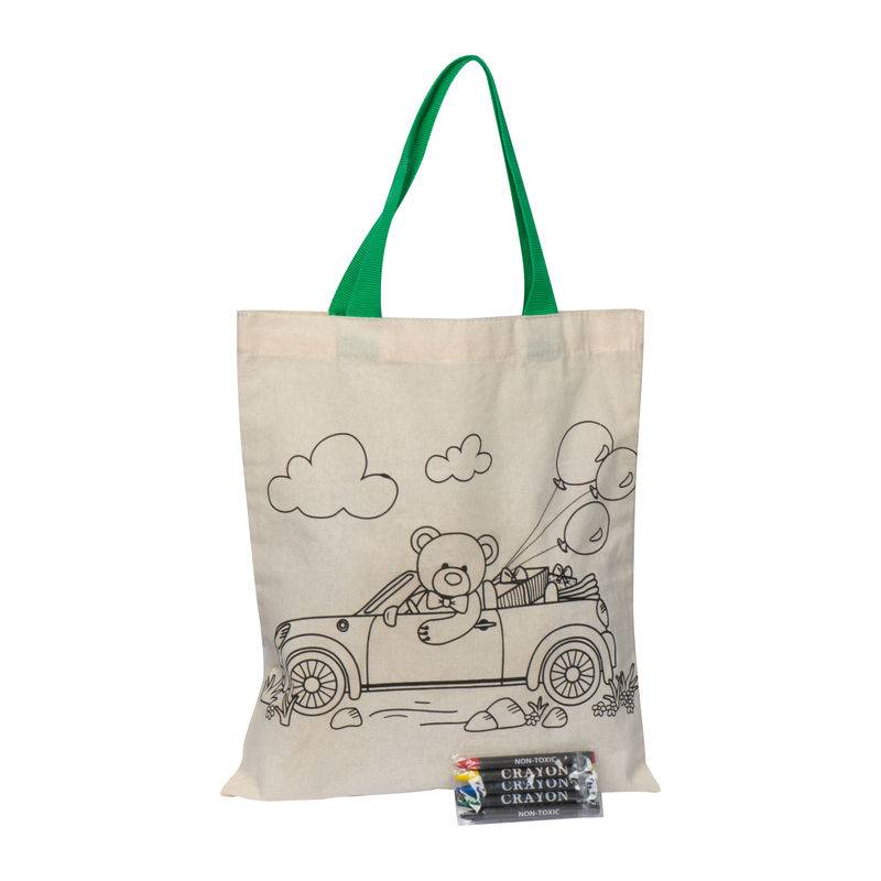 Dětská bavlněná taška, 120 g/m?, hnědá béžová Dětská bavlněná taška, 120 g/m?, hnědá béžová