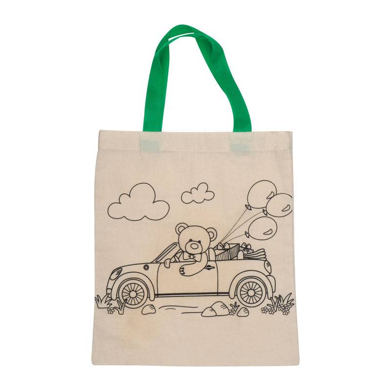 Dětská bavlněná taška, 120 g/m?, hnědá béžová Dětská bavlněná taška, 120 g/m?, hnědá béžová