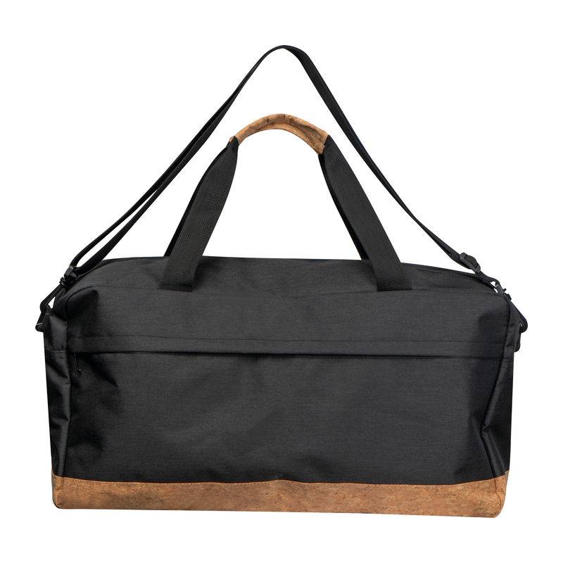 Športová taška z RPETu s korkovým dnom, čierna Športová taška z RPETu s korkovým dnom, čierna