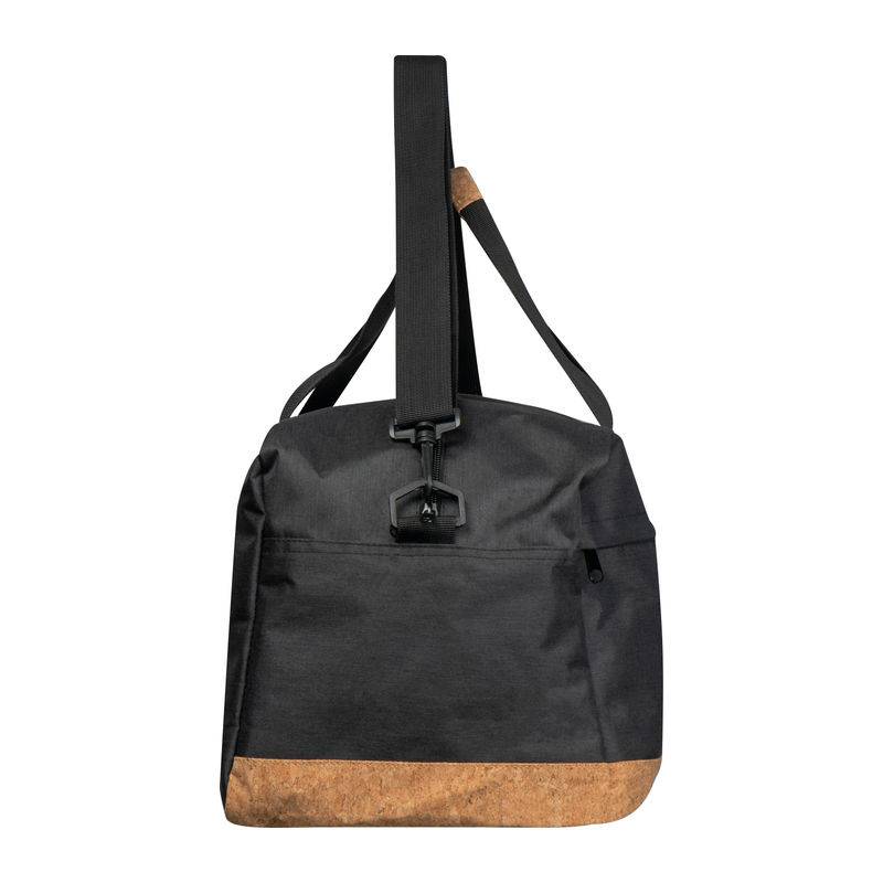 Športová taška z RPETu s korkovým dnom, čierna Športová taška z RPETu s korkovým dnom, čierna