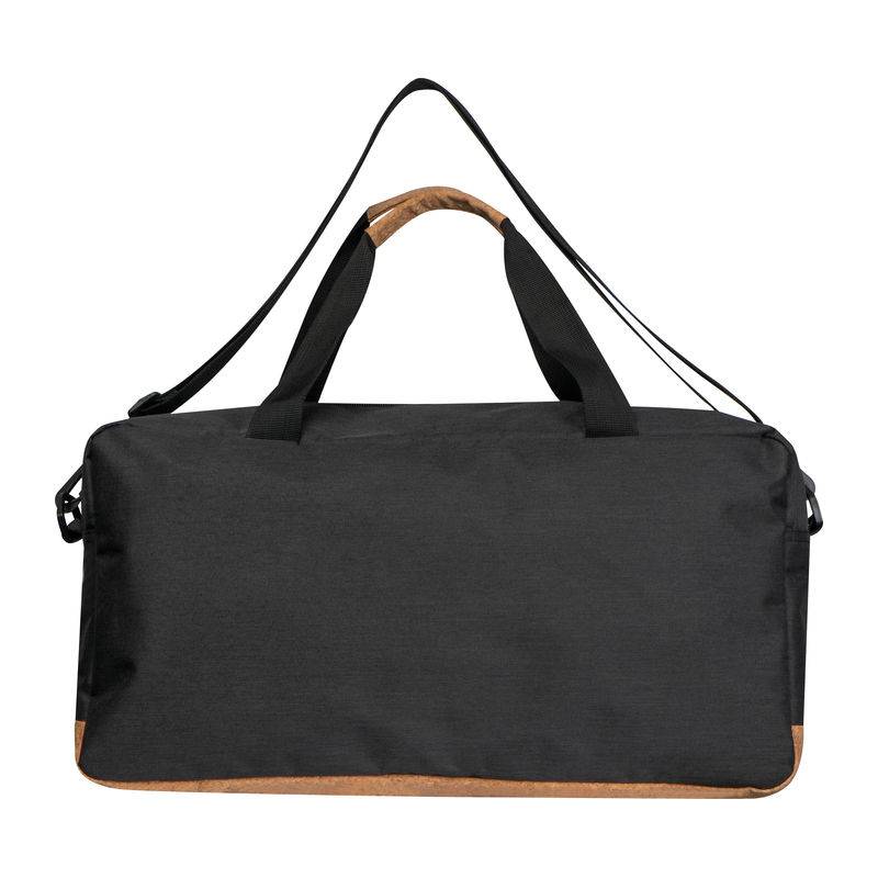 Športová taška z RPETu s korkovým dnom, čierna Športová taška z RPETu s korkovým dnom, čierna