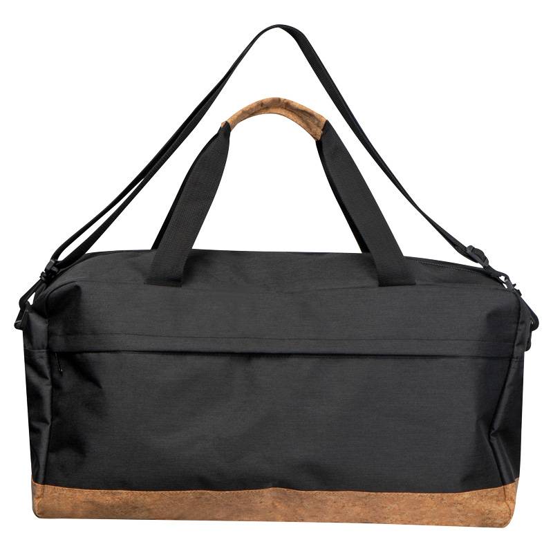 Športová taška z RPETu s korkovým dnom, čierna Športová taška z RPETu s korkovým dnom, čierna