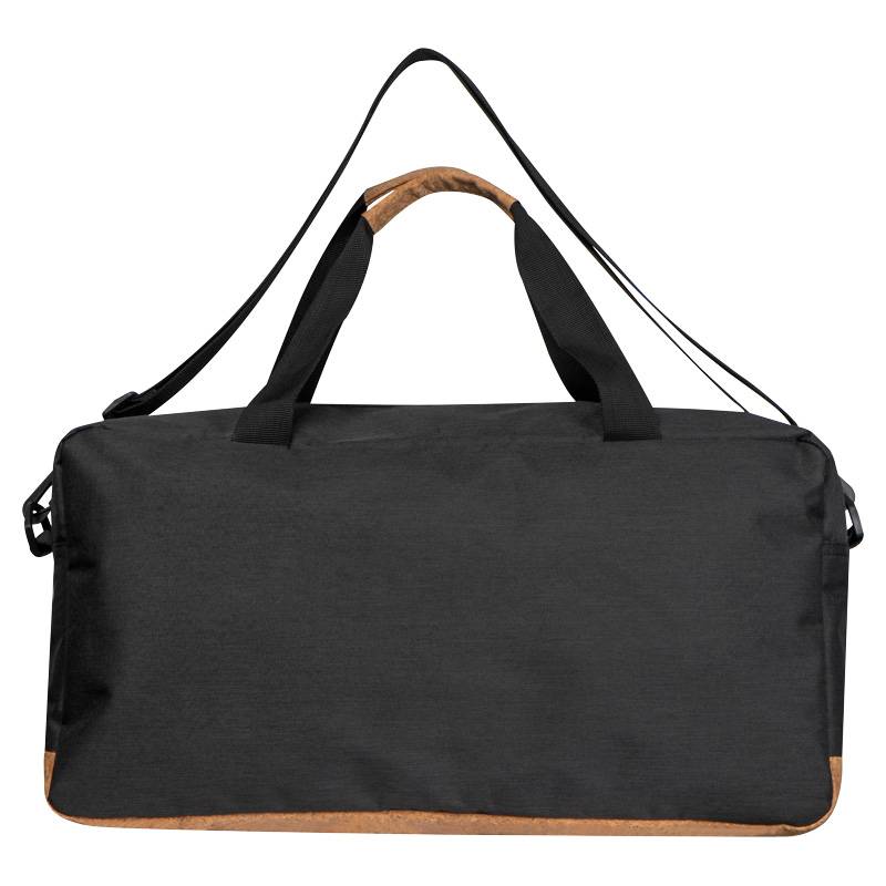 Športová taška z RPETu s korkovým dnom, čierna Športová taška z RPETu s korkovým dnom, čierna