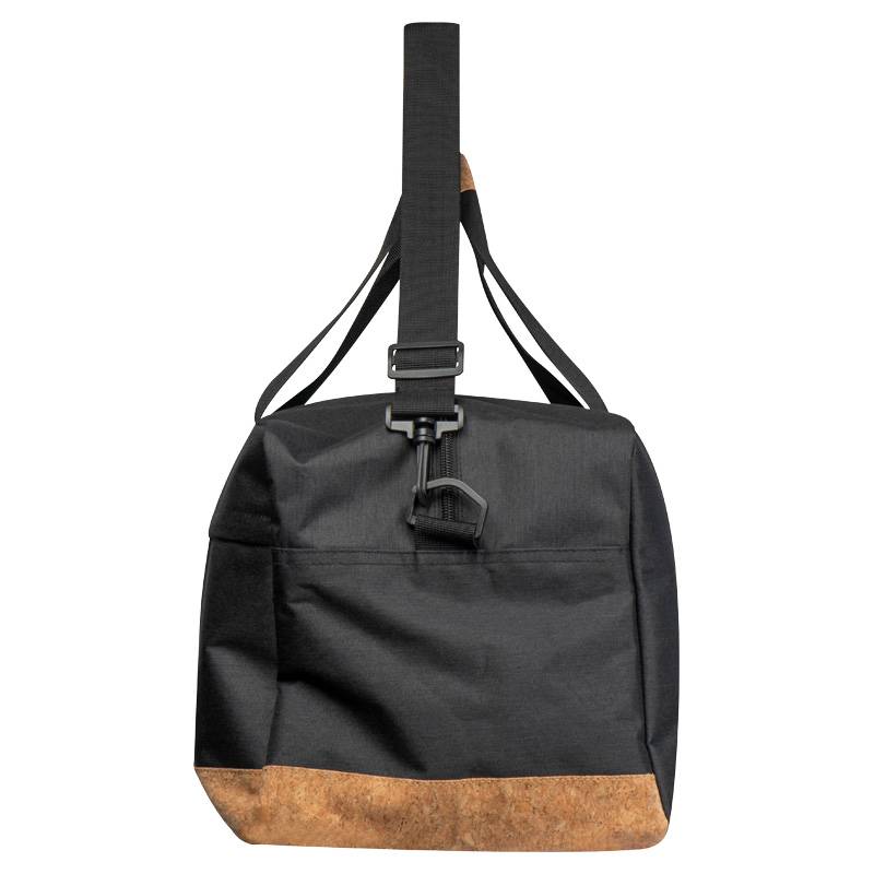 Športová taška z RPETu s korkovým dnom, čierna Športová taška z RPETu s korkovým dnom, čierna