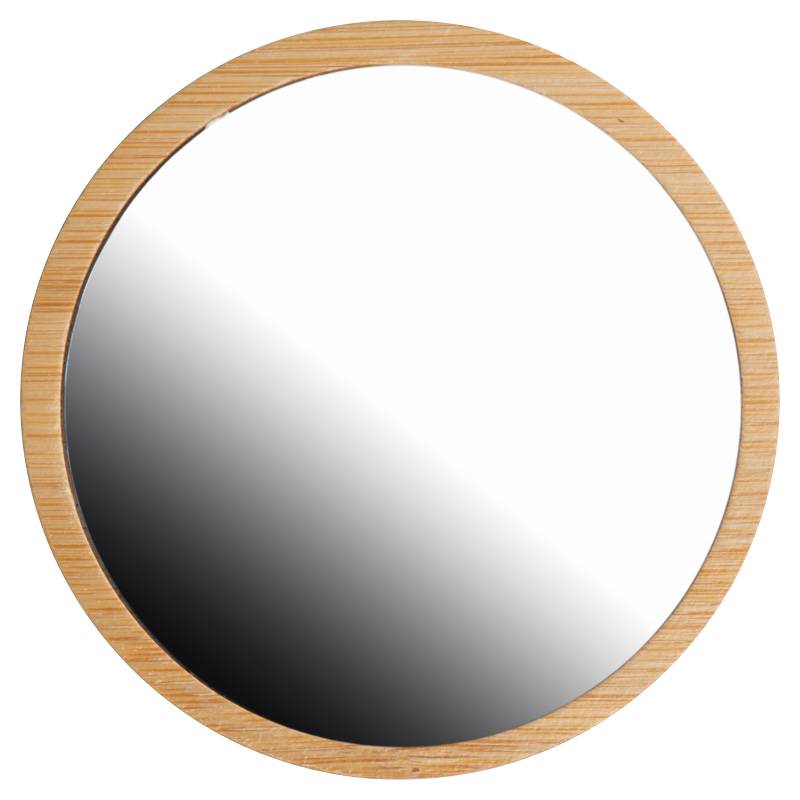 Bambusové zrcadlo na líčení, hnědá béžová Bambusové zrcadlo na líčení, hnědá béžová