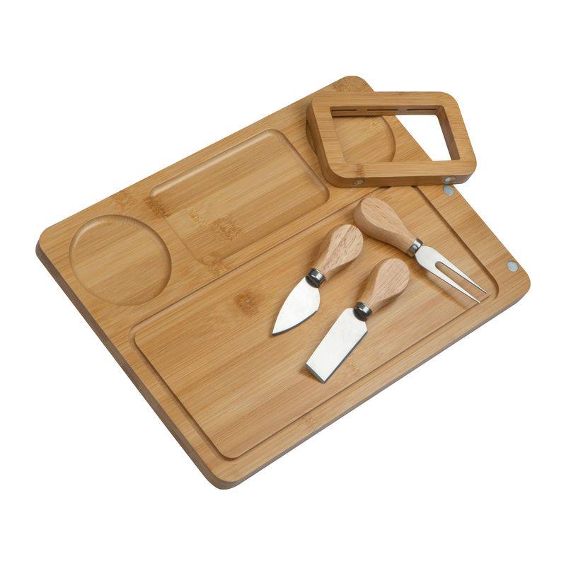 Bambusová sada na syr, hnedá béžová Bambusová sada na syr, hnedá béžová
