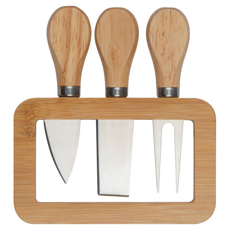 Bambusová sada na syr, hnedá béžová Bambusová sada na syr, hnedá béžová