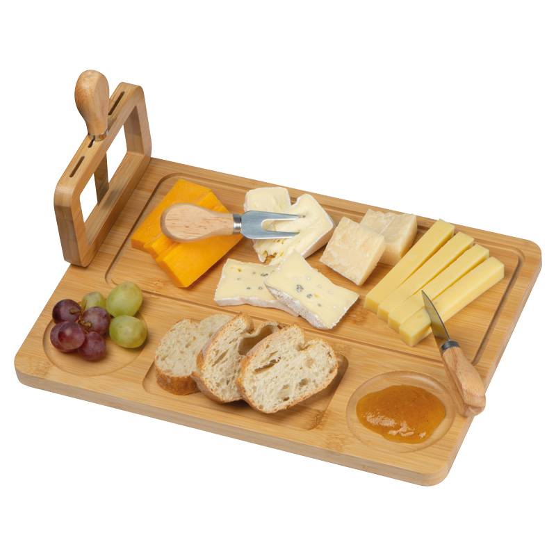 Bambusová sada na syr, hnedá béžová Bambusová sada na syr, hnedá béžová