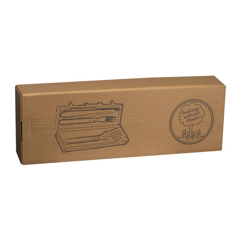 3-dielna súprava BBQ príborov, hnedá béžová 3-dielna súprava BBQ príborov, hnedá béžová