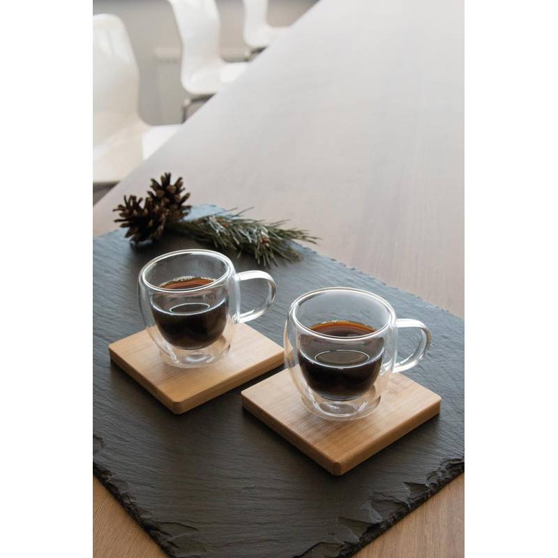 "Skleněná souprava ""Bamboo Duo"" 100 ml, bambus, hnědá" "Skleněná souprava ""Bamboo Duo"" 100 ml, bambus, hnědá"