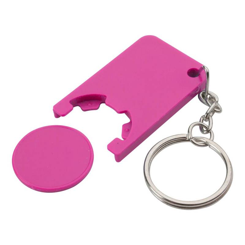 Beka přívěšek na klíče s žetonem, růžová Beka přívěšek na klíče s žetonem, růžová