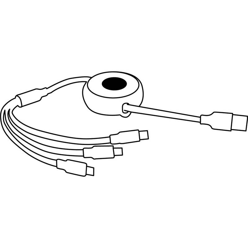 Nabíjecí kabel 3 v 1 RETRACT, černá Nabíjecí kabel 3 v 1 RETRACT, černá