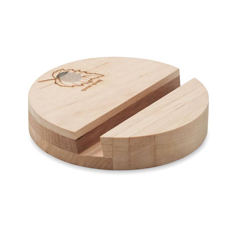 GROW ROUND Stojan na telefón, hnedá GROW ROUND Stojan na telefón, hnedá