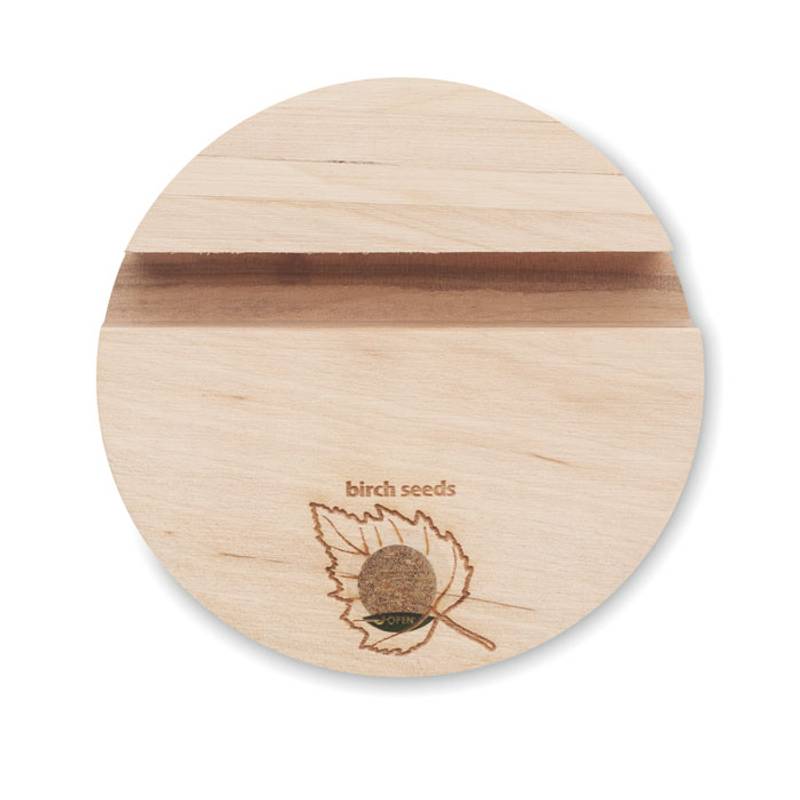 GROW ROUND Stojan na telefón, hnedá GROW ROUND Stojan na telefón, hnedá