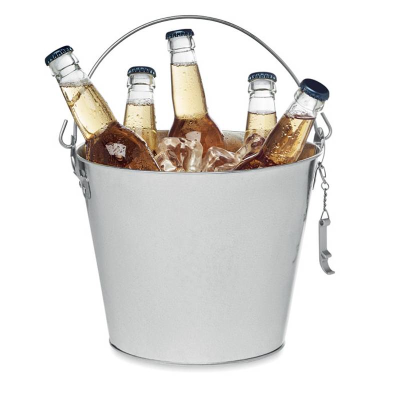 BUCKY Kovové vedierko, sivá strieborná matná BUCKY Kovové vedierko, sivá strieborná matná