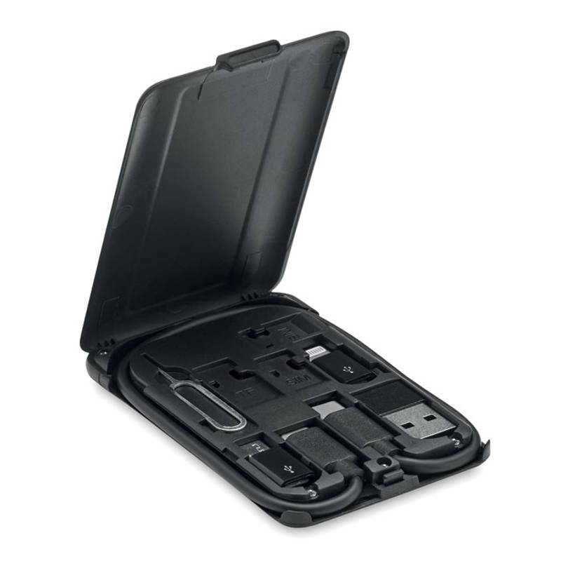 YAPO Sada káblov s bezdrôtovou nabíjačkou, čierna YAPO Sada káblov s bezdrôtovou nabíjačkou, čierna