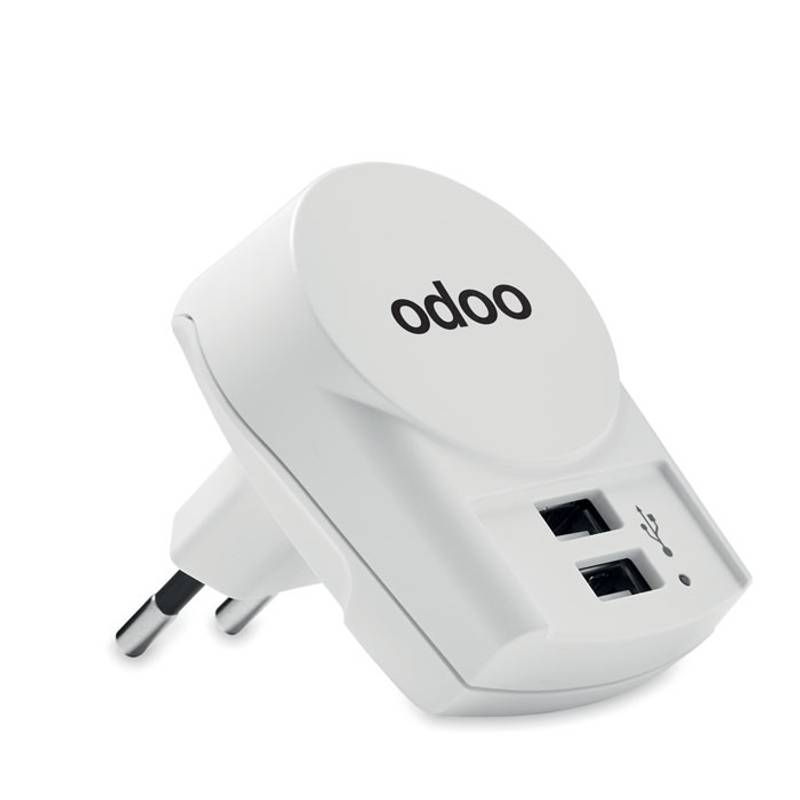 EURO USB CHARGER 2XA Nabíječka, bílá EURO USB CHARGER 2XA Nabíječka, bílá