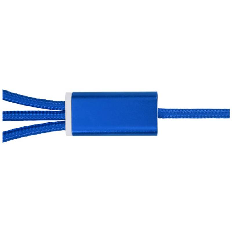 Nabíjací kábel 5v1 s dvojitým vstupom Versatile, modrá Nabíjací kábel 5v1 s dvojitým vstupom Versatile, modrá