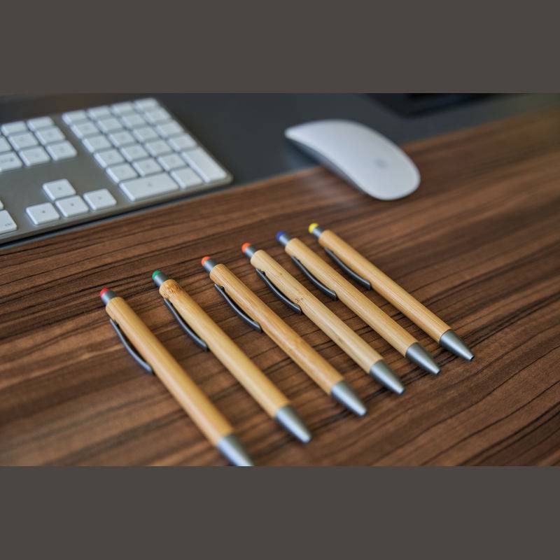 Bambusové dotykové kuličkové pero, černá Bambusové dotykové kuličkové pero, černá