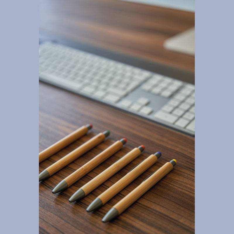 Bambusové dotykové kuličkové pero, černá Bambusové dotykové kuličkové pero, černá