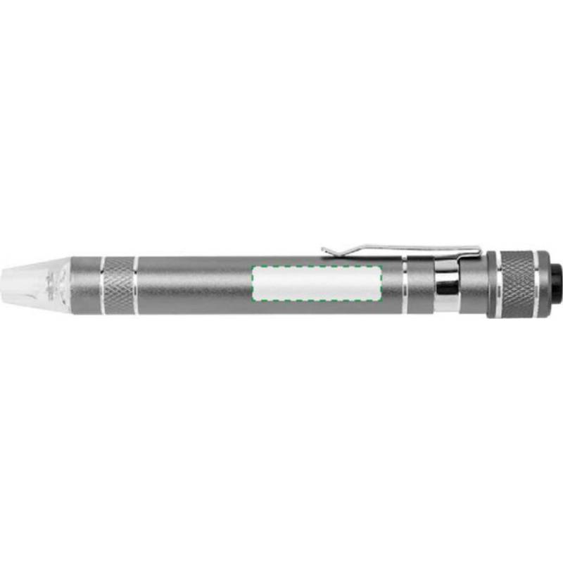 ORLIN kapesní šroubovák, výměnné bity a světlo, stříbrná ORLIN kapesní šroubovák, výměnné bity a světlo, stříbrná